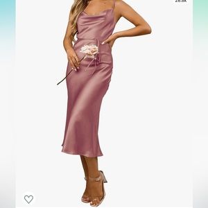 Pink Satin Wedding Guest Dress